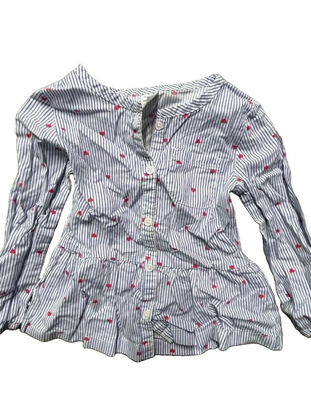 Toddler Girl Long Sleeve Winter Shirts Hearts Valentine’s Day Size 3T
